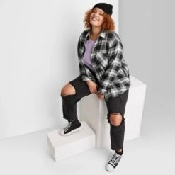 Women's Oversized Button-Down Flannel Shirt - Wild Fable™ Plaid 12 Women's Oversized Button-Down Flannel Shirt - Wild Fable™ Plaid -Selfie Leslie GUEST 5b0b354b a6fe 44aa ba78 84478a46c3f2