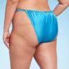 Women's Wide Strap Extra Cheeky High Leg Bikini Bottom - Wild Fable™ Shiny Blue 2 Women's Wide Strap Extra Cheeky High Leg Bikini Bottom - Wild Fable™ Shiny Blue -Selfie Leslie GUEST 5c738e8a 2e81 4edd aab3 5be79eb60c73