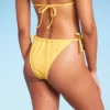 Women's Side-Tie Ultra High Leg Adjustable Coverage Bikini Bottom - Wild Fable™ Yellow