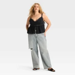 Women's Lace Trim Babydoll Flyaway Tank Top - Wild Fable™ -Selfie Leslie GUEST 5ef964d1 456f 4418 9369 5ddc56fb7866