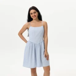 Women's Backless Mini Dress - Wild Fable™ Blue Gingham -Selfie Leslie GUEST 6288c567 9cd6 43bb a396 a6276bd84781