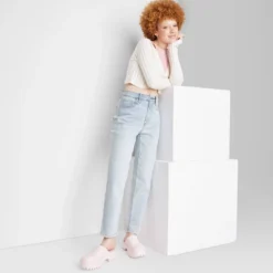 Women's Super-High Rise Tapered Jeans - Wild Fable™ Light Wash -Selfie Leslie GUEST 63a213b2 e61f 4e87 8d98 025846d05916