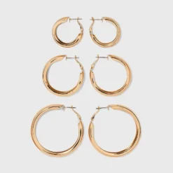 Wide Hoop Earring Set 3pc - Wild Fable™ Gold 19 Wide Hoop Earring Set 3pc - Wild Fable™ Gold -Selfie Leslie GUEST 685181b9 0d9e 4bce 8216 571a11562511