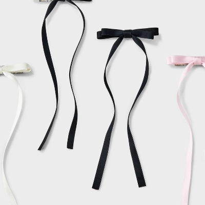 Salon Clip Hair Bow Set 6pc - Wild Fable™ Pink/Cream 5 Salon Clip Hair Bow Set 6pc - Wild Fable™ Pink/Cream - Image 3