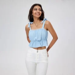 Women's Lace Trim Cropped Cami Top - Wild Fable™ Light Blue -Selfie Leslie GUEST 6b7f7166 3b96 4dcf b0a4 81c941c45c93