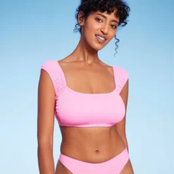 Women's Cap Sleeve Smocked Bralette Bikini Top - Wild Fable™ -Selfie Leslie GUEST 6c66fc84 2d09 47a2 8be4 5216854e5f26