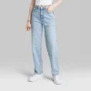 Women's High-Rise 90's Relaxed Slashed Straight Jeans - Wild Fable™ Light Wash 1 Women's High-Rise 90's Relaxed Slashed Straight Jeans - Wild Fable™ Light Wash -Selfie Leslie GUEST 6fcceb50 fe06 43f8 8fe5 f01e563a4db8