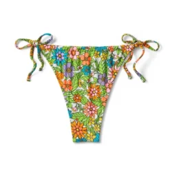 Women's Side-Tie Adjustable Coverage Ultra High Leg Bikini Bottom - Wild Fable™ Floral Print -Selfie Leslie GUEST 7199a5c5 a02c 4736 b574 9a45d121944f