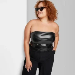Women's Faux Leather Tube Top - Wild Fable™ -Selfie Leslie GUEST 72e03401 1c17 4bf2 b87b 5c6f4de83a95
