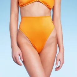 Women's Ribbed High Waist High Leg Extra Cheeky Bikini Bottom - Wild Fable™ Orange -Selfie Leslie GUEST 73492f03 6546 473d ab49 bc71d81da550