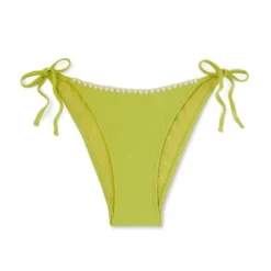 Women's Crochet Trim Side-Tie High Leg Extra Cheeky Bikini Bottom - Wild Fable™ Green -Selfie Leslie GUEST 78e8218d 42a3 4b95 af6d 809a1c722889