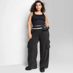 Women's High-Rise Wide Leg Fleece Cargo Pants - Wild Fable™ 8 Women's High-Rise Wide Leg Fleece Cargo Pants - Wild Fable™ -Selfie Leslie GUEST 79dff6e6 dbb1 40e9 8490 70f6ab4ae70b