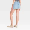 Women's Low-Rise Zip-Front Denim Mini Skort - Wild Fable™