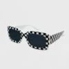 Checkerboard Print Rectangle Sunglasses - Wild Fable™ White -Selfie Leslie GUEST 7cb36e2a 6bcc 457e 9958 49d1a49b1b56