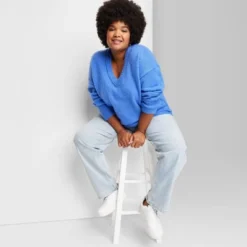 Women's V-Neck Fuzzy Oversized Pullover Sweater - Wild Fable™ -Selfie Leslie GUEST 7d9e6a29 6edd 4384 8aa8 f1e6cfe9c399