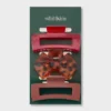 Rectangle And Bow Claw Hair Clip Set 3pc - Wild Fable™ Red/Orange