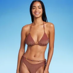 Women's Beaded Strap Triangle Bikini Top - Wild Fable™ -Selfie Leslie GUEST 82e31591 3d51 4db5 a021 70ed75854694