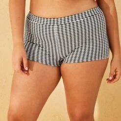 Women's Sparkle Gingham Texture High-Rise Shortie Swim Bottom - Wild Fable™ -Selfie Leslie GUEST 84484e22 f98b 478f bdab 2d121031e407