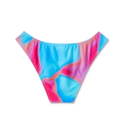 Women's High Leg Cheeky Bikini Bottom - Wild Fable™ Blue Marble Print -Selfie Leslie GUEST 88c108f7 de45 4fa2 b394 238776b7ff34