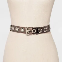 Women's Oversize Grommet Jelly Belt - Wild Fable™ Black