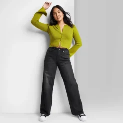 Women's Super-High Rise Wide Leg Baggy Jeans - Wild Fable™ Black Wash -Selfie Leslie GUEST 8e96b43f 6391 4b2a 9388 3e2573defc3b
