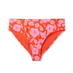 Women's High Leg Extra Cheeky Low-Rise Bikini Bottom - Wild Fable™ Orange/Pink Tropical Print -Selfie Leslie GUEST 8efded8f 6ab1 4acd 9f33 9272e8b22c8e