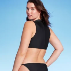 Women's Zip-Front Mock Neck Bikini Top - Wild Fable™ -Selfie Leslie GUEST 8f8ba476 d674 4f63 9b81 ab5fc589a0d2