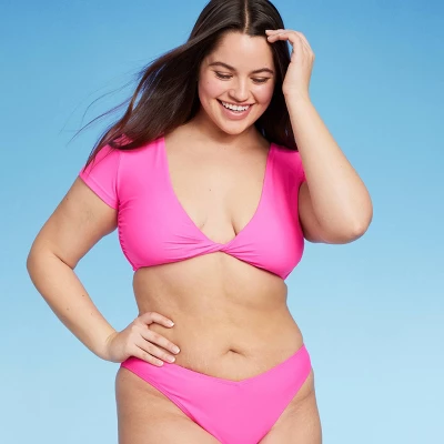 Women's Twist-Front Short Sleeve Bralette Bikini Top - Wild Fable™ 10 Women's Twist-Front Short Sleeve Bralette Bikini Top - Wild Fable™ - Image 8