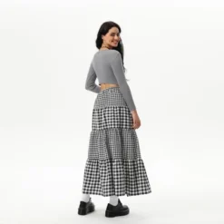 Women's Elastic Waistband Maxi Skirt - Wild Fable™ Black Gingham -Selfie Leslie GUEST 92260111 1378 4cd4 a956 063e2095218b