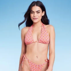 Women's U Bralette Multiway Bikini Top - Wild Fable™ Orange Tile Print -Selfie Leslie GUEST 94fa3ff9 1356 4512 b404 8e8377e91253