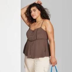 Women's Lace Trim Babydoll Cami - Wild Fable™ -Selfie Leslie GUEST 95acf9d7 6b64 4bd2 b2da 8a69d298e210