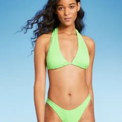 Women's Terry Textured U-Neck Multi-Way Bralette Bikini Top - Wild Fable™ Tropical Green -Selfie Leslie GUEST 95bfa708 9c41 4949 8fb8 3365bbeac40e