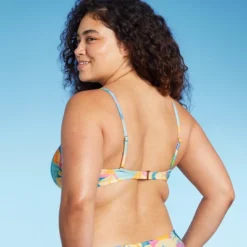 Women's Scoop Neck Bralette Bikini Top - Wild Fable™ Multi Tropical Print -Selfie Leslie GUEST 963baf28 56ef 43b0 aa33 699bd1d9c2aa