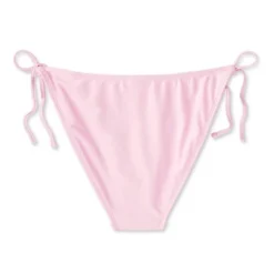 Women's Side-Tie Scoop Front High Leg Cheeky Bikini Bottom - Wild Fable™ Light Pink Lurex -Selfie Leslie GUEST 972172d5 9e80 44dc 8857 f20fde6acd2b