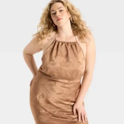 Women's Jacquard Maxi Empire Waist Dress - Wild Fable™ Brown Floral -Selfie Leslie GUEST 98cc02ef 2a4d 4bc8 8e30 ba229fff85f5