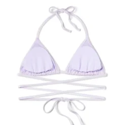 Women's Extreme Wrap Triangle Bikini Top - Wild Fable™ Light Purple Iridescent -Selfie Leslie GUEST 99b4b36d 6766 44d4 8ac1 8708c7541281