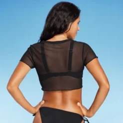 Women's Mesh Cover Up Short Sleeve Crop Top - Wild Fable™ -Selfie Leslie GUEST 9a766f08 5147 4671 a735 983c55f73073