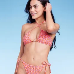 Women's U Bralette Multiway Bikini Top - Wild Fable™ Orange Tile Print -Selfie Leslie GUEST 9ae2c4fa 6a12 4c17 9492 adbb31b8d21f