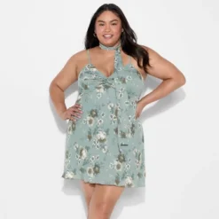 Women's Twist Front Scarf Mini Dress - Wild Fable™ Dark Green Floral 9 Women's Twist Front Scarf Mini Dress - Wild Fable™ Dark Green Floral -Selfie Leslie GUEST 9afe324d f51b 46f8 b7e1 b1df67d017ed