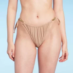 Women's Chain Detail Side-Tie Adjustable Coverage Bikini Bottom - Wild Fable™ Brown -Selfie Leslie GUEST 9c2c098c 4754 4da2 925a fa29ecd1bbe3