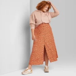 Women's Button-Front Printed Midi Skirt - Wild Fable™ -Selfie Leslie GUEST 9d3f549e f5e4 4c8c b693 d1363458e0f5