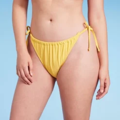 Women's Side-Tie Ultra High Leg Adjustable Coverage Bikini Bottom - Wild Fable™ Yellow -Selfie Leslie GUEST 9f93be20 36fa 4a1d 8e8f ec05d2d6fa7c