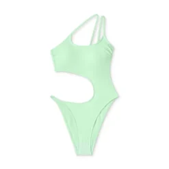 Women's One Shoulder Cut Out One Piece Swimsuit - Wild Fable™ Light Green -Selfie Leslie GUEST a0fa35e7 6cf3 4ce4 a7b9 eccdfa004996