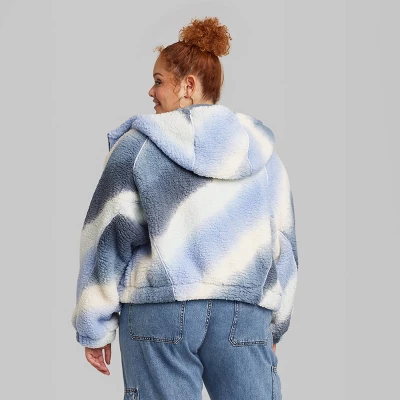 Women's Faux Shearling Full Zip-Up Sweatshirt - Wild Fable™ 4 Women's Faux Shearling Full Zip-Up Sweatshirt - Wild Fable™ - Image 2