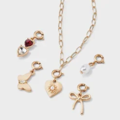 Build Your Own Heart And Butterfly Charm Necklace - Wild Fable™ Gold -Selfie Leslie GUEST a367456c 57b8 45c5 b888 1dbd43d01c60