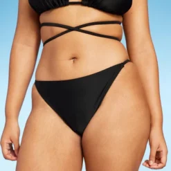 Women's Side Tab Extra Cheeky High Leg Bikini Bottom - Wild Fable™ Black -Selfie Leslie GUEST a4dd3ebc d3f5 474d a371 56fe61347a2a