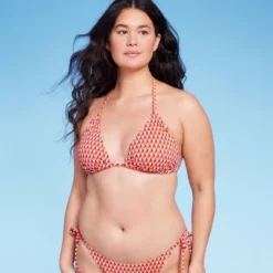 Women's Ribbed Triangle Bikini Top - Wild Fable™ Geo Print -Selfie Leslie GUEST a55f9ea8 e2a0 4c9e 81b7 881986f11a90