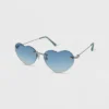 Women's Rimless Metal Heart Novelty Sunglasses - Wild Fable™ Blue -Selfie Leslie GUEST a7a1cf62 6b52 4fc0 96e7 024690b6d65a