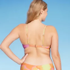 Women's Bralette Bikini Top - Wild Fable™ Pink/Orange/Yellow Tie-Dye -Selfie Leslie GUEST a936ec64 98f4 4c23 982b f5234f17ce58