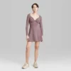 Women's Long Sleeve Twist-Front Mini Knit Skater Dress - Wild Fable™ -Selfie Leslie GUEST aa47a7a3 b7ce 4d22 98b2 f5f4afc7b9c7
